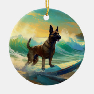 Belgisch Malinoi Beach Surfmalerei Keramik Ornament