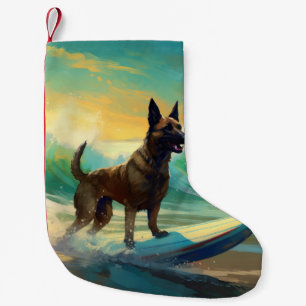 Belgisch Malinoi Beach Surfmalerei Kleiner Weihnachtsstrumpf