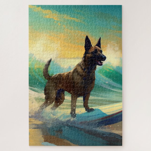 Belgisch Malinoi Beach Surfmalerei Puzzle (Vertikal)