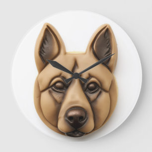 Belgisch Malinoi Dog 3D Inspiriert Große Wanduhr