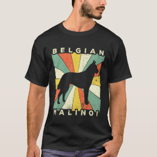 Belgisch Malinoi Dog Retro 70er Vintag T-Shirt