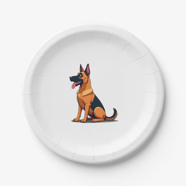 Belgisch Malinois (6) Pappteller (Vorderseite)
