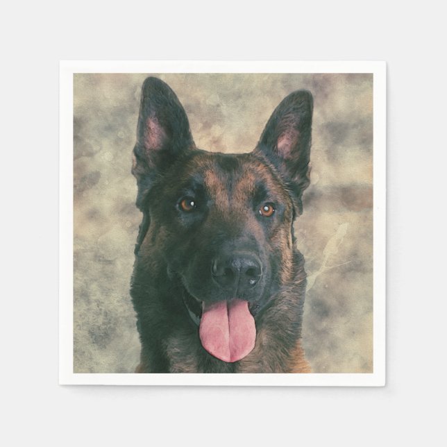Belgisch Malinois - Belgischer Hirte - Maligator Serviette (Vorderseite)