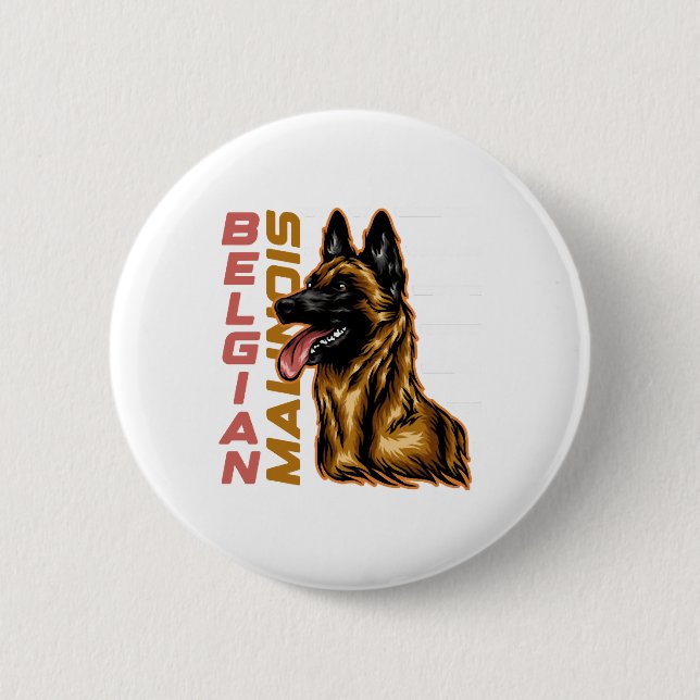 Belgisch Malinois Button (Vorderseite)