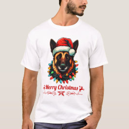Belgisch Malinois Christmas Hat Xmas T-Shirt