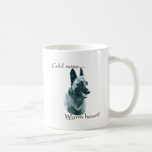 Belgisch Malinois Cold Nose Warm Herz Kaffeetasse (Rechts)