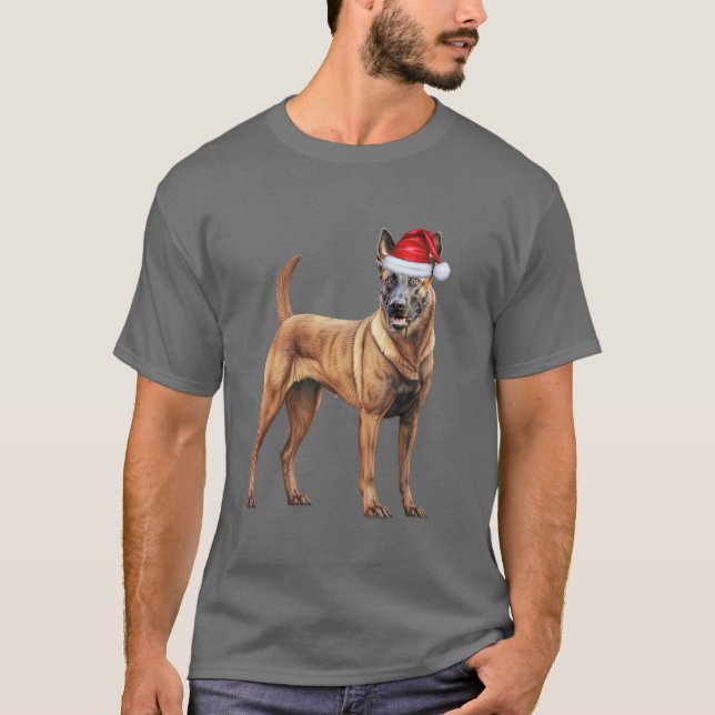 Belgisch Malinois Dog Lover Funny Christmas T - Sh T-Shirt (Vorderseite)