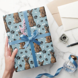 Belgisch Malinois Dog Paw Prints Jeden Anlaß Geschenkpapier