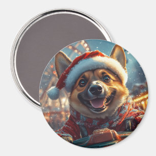 Belgisch Malinois Dog Roller Untersetzer Weihnacht Magnet