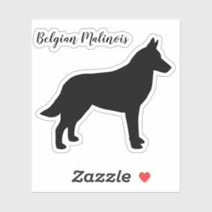 Belgisch Malinois Dog Silhouette Vinyl Sticker