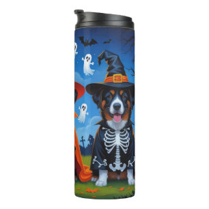 Belgisch Malinois Dogs Pumpkin Halloween Funny Thermosbecher