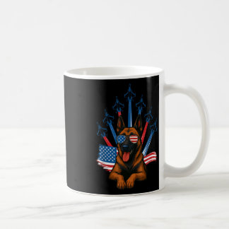 Belgisch Malinois Fighter Jet Flugzeug Patriotic D Kaffeetasse