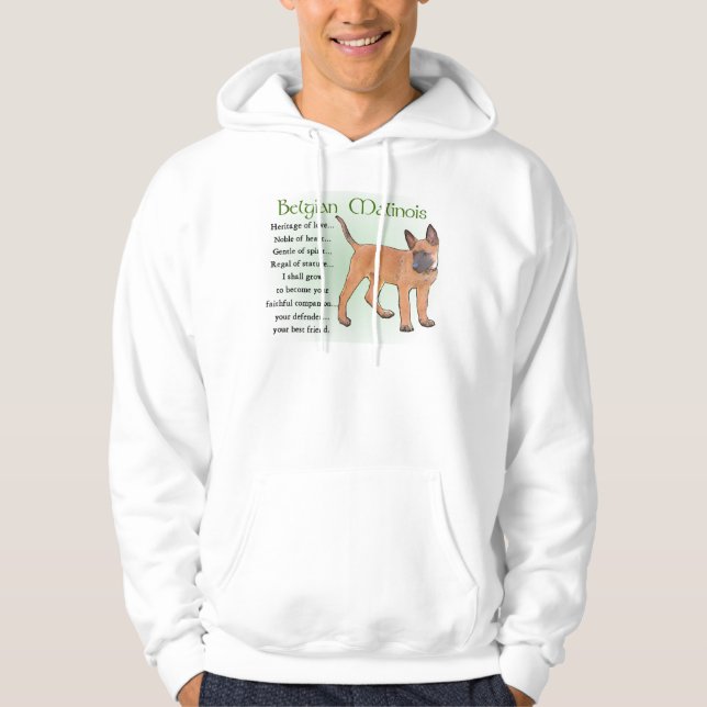 Belgisch Malinois Geschenke Hoodie (Vorderseite)