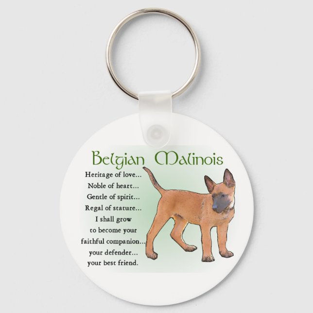 Belgisch Malinois Geschenke Schlüsselanhänger (Vorderseite)