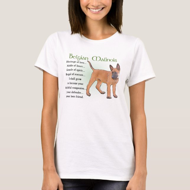Belgisch Malinois Geschenke T-Shirt (Vorderseite)
