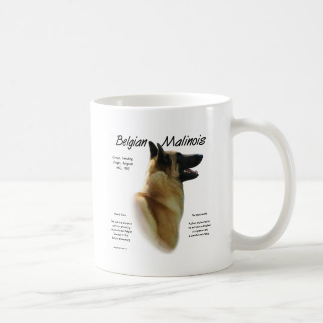 Belgisch Malinois History; alles über Malinois Kaffeetasse (Rechts)