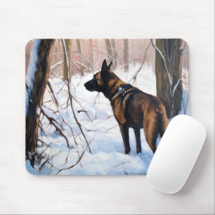 Belgisch Malinois Let It Snow Weihnachten Mousepad