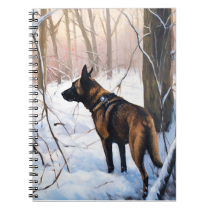 Belgisch Malinois Let It Snow Weihnachten Notizblock