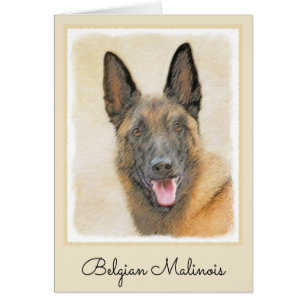 Belgisch Malinois Malerei - Niedliche Original Hun