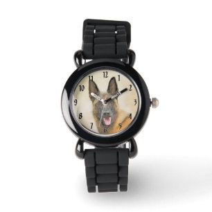 Belgisch Malinois Malerei - Niedliche Original Hun Armbanduhr