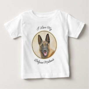 Belgisch Malinois Malerei - Niedliche Original Hun Baby T-shirt