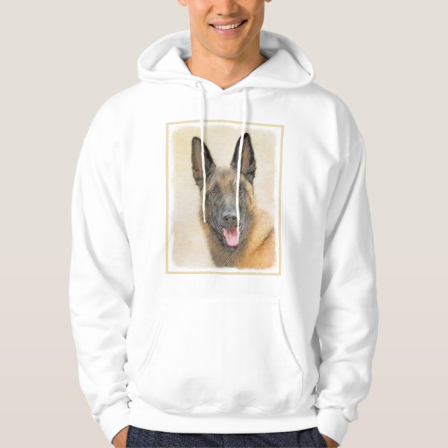 Belgisch Malinois Malerei - Niedliche Original Hun Hoodie (Vorderseite)