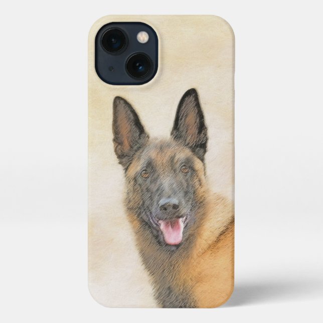 Belgisch Malinois Malerei - Niedliche Original Hun iPhone Hülle (Rückseite)