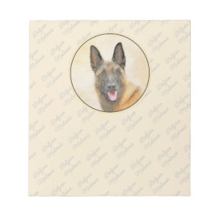 Belgisch Malinois Malerei - Niedliche Original Hun Notizblock
