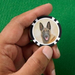 Belgisch Malinois Malerei - Niedliche Original Hun Pokerchips