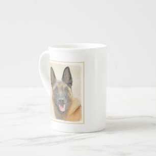 Belgisch Malinois Malerei - Niedliche Original Hun Prozellantasse