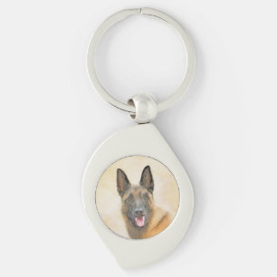 Belgisch Malinois Malerei - Niedliche Original Hun Schlüsselanhänger