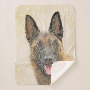Belgisch Malinois Malerei - Niedliche Original Hun Sherpadecke
