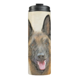Belgisch Malinois Malerei - Niedliche Original Hun Thermosbecher