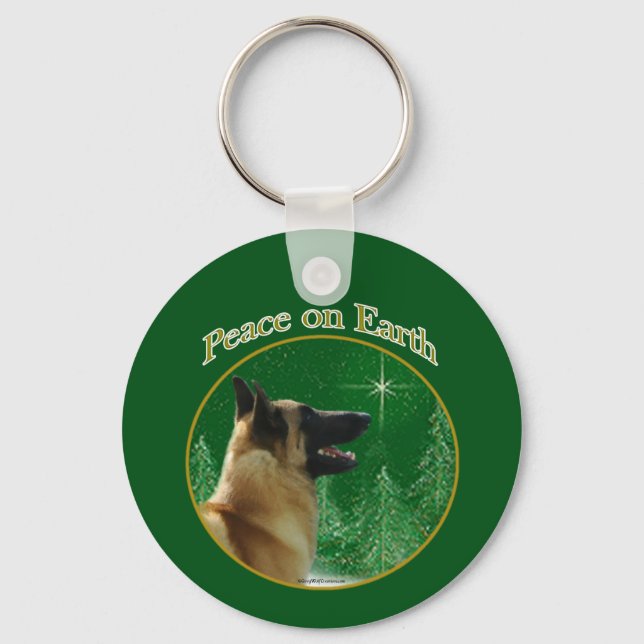 Belgisch Malinois Peace Schlüsselanhänger (Vorderseite)