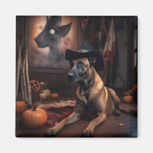 Belgisch Malinois Pumpkins Halloween Beängstigend Magnet