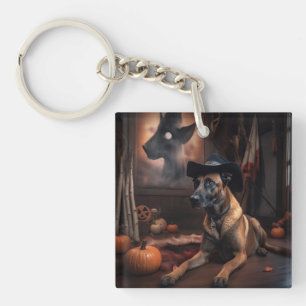 Belgisch Malinois Pumpkins Halloween Beängstigend Schlüsselanhänger