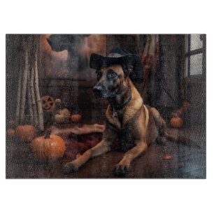 Belgisch Malinois Pumpkins Halloween Beängstigend Schneidebrett