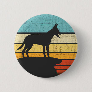 Belgisch Malinois Retro Vintag 60er 70er Doppy Pup Button