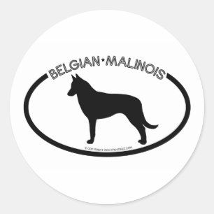 Belgisch Malinois Silhouette Schwarzer Sticker