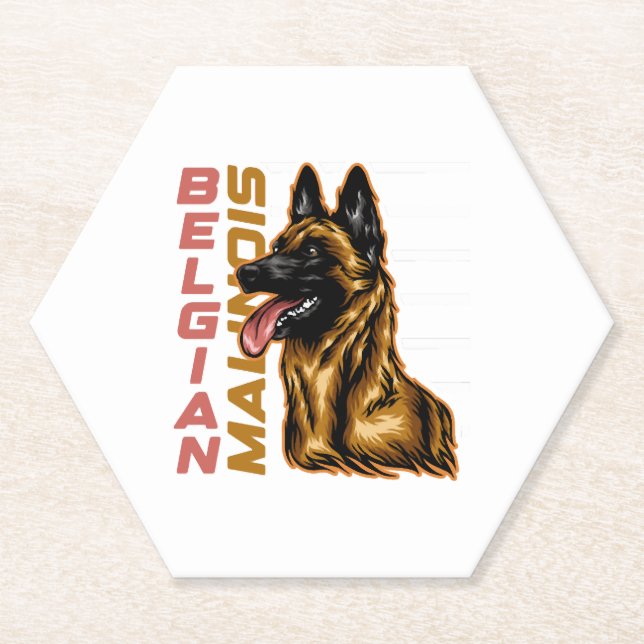Belgisch Malinois Untersetzer (Vorderseite)