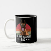 Belgisch Malinois Vater Dog Sunset Retro Style für