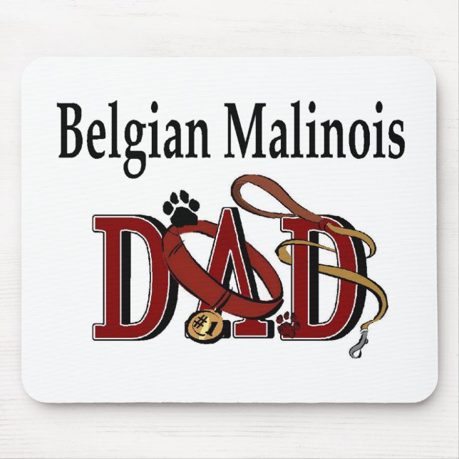Belgisch Malinois Vater Geschenke Mousepad (Vorne)