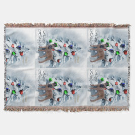 Belgisch Malinois Weihnachten Decke