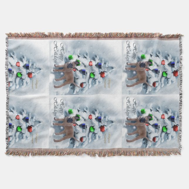 Belgisch Malinois Weihnachten Decke (Vorderseite)