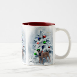 Belgisch Malinois Weihnachtsgeschenke Zweifarbige Tasse
