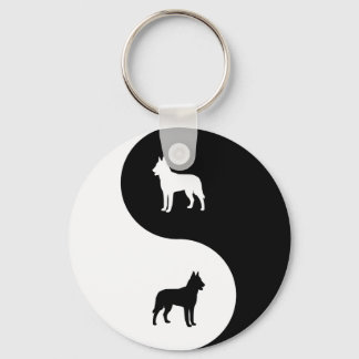 Belgisch Malinois Yin Yang Schlüsselanhänger