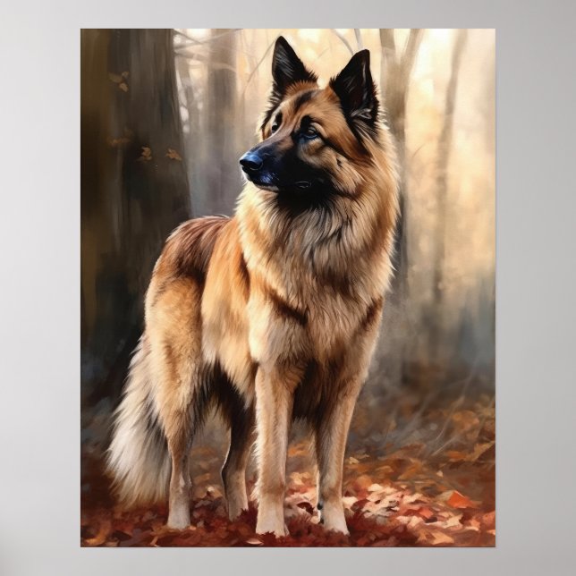Belgisch Tervuren Dog Art Print Poster (Vorne)