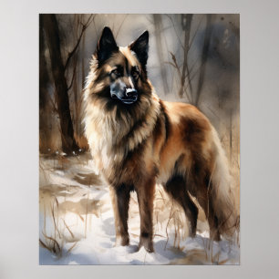 Belgisch Tervuren Dog Art Print Poster