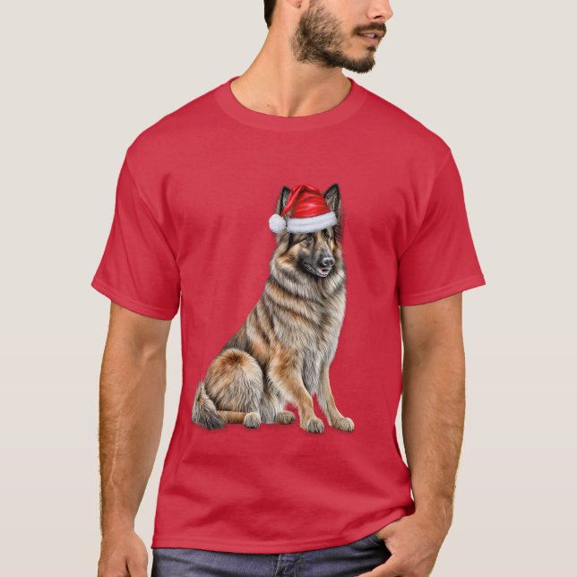 Belgisch Tervuren Dog Lover Funny Christmas T-Shirt (Vorderseite)