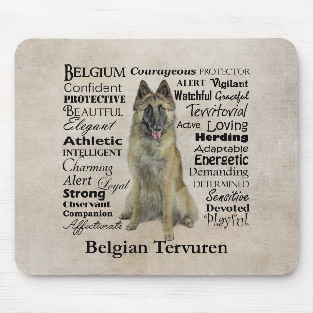 Belgisch Tervuren Mousepad (Vorne)